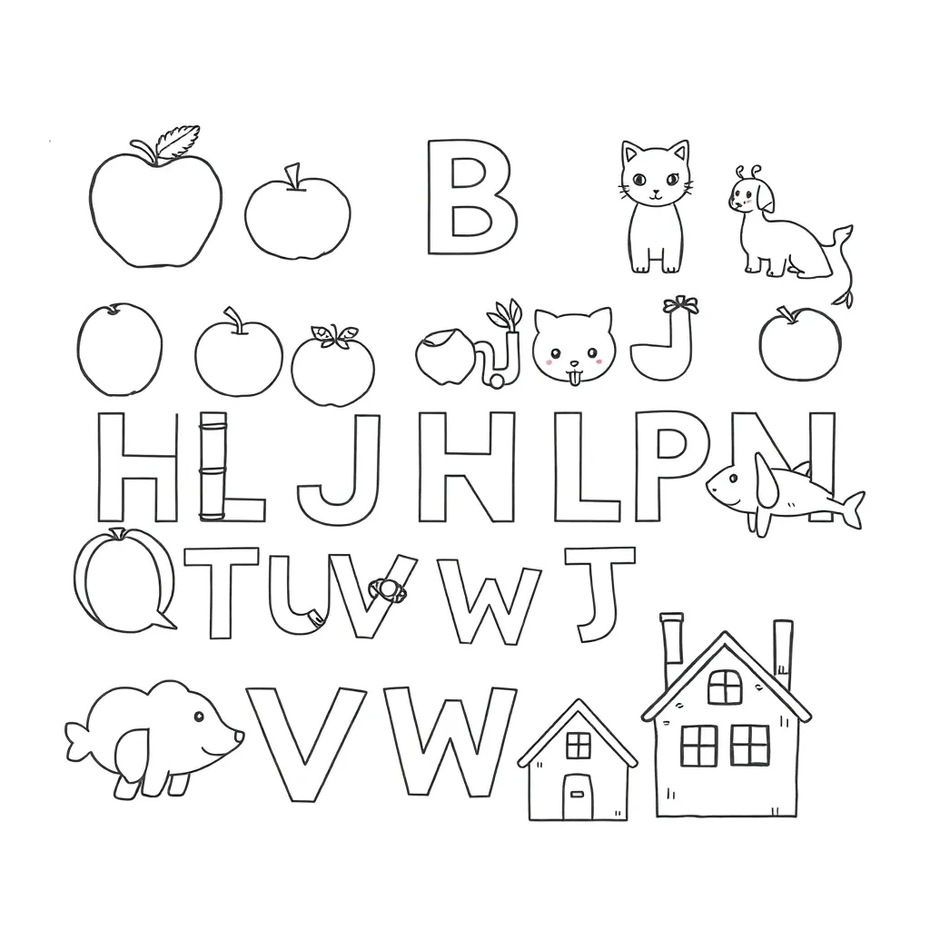 Colorful alphabet letters A-Z illustration