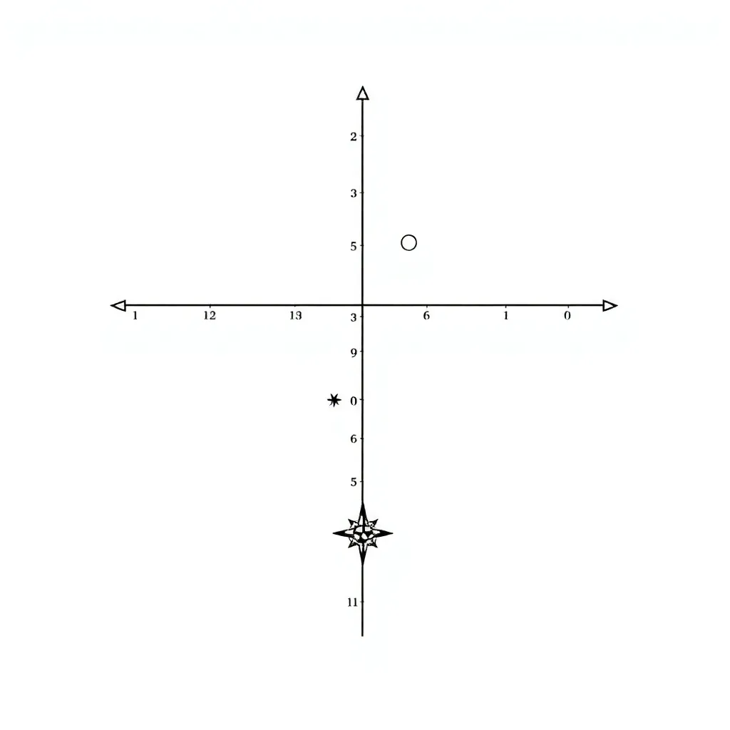 Coordinate plane with four quadrants