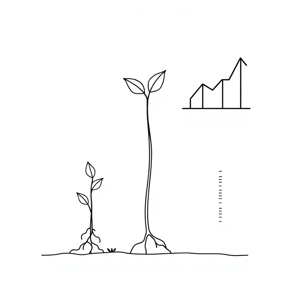Growth chart illustration