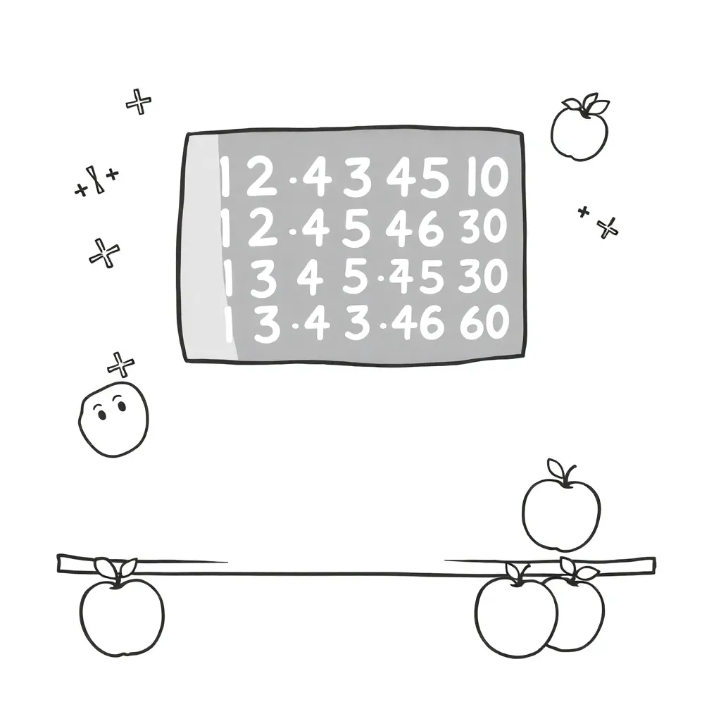Column addition and subtraction illustration