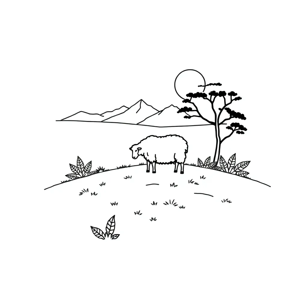 Sheep on a New Zealand farm