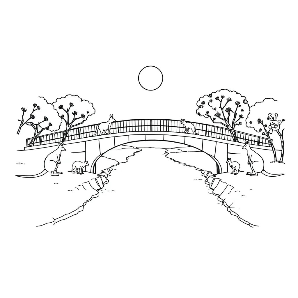 Number bridge illustration