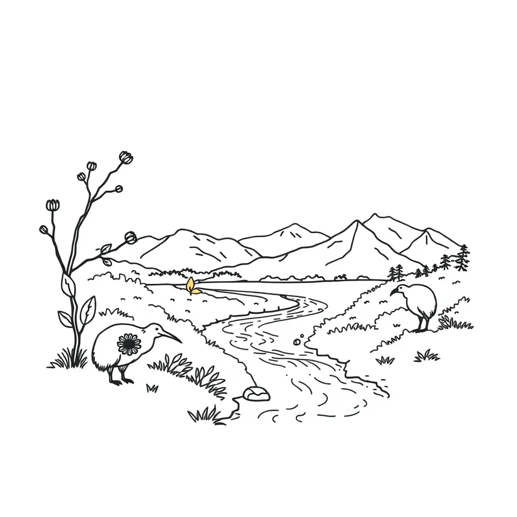 Poetry and nature illustration