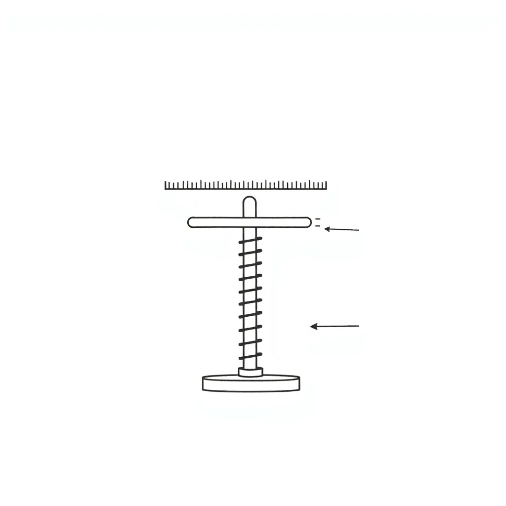 Spring scale measuring force on popsicle stick