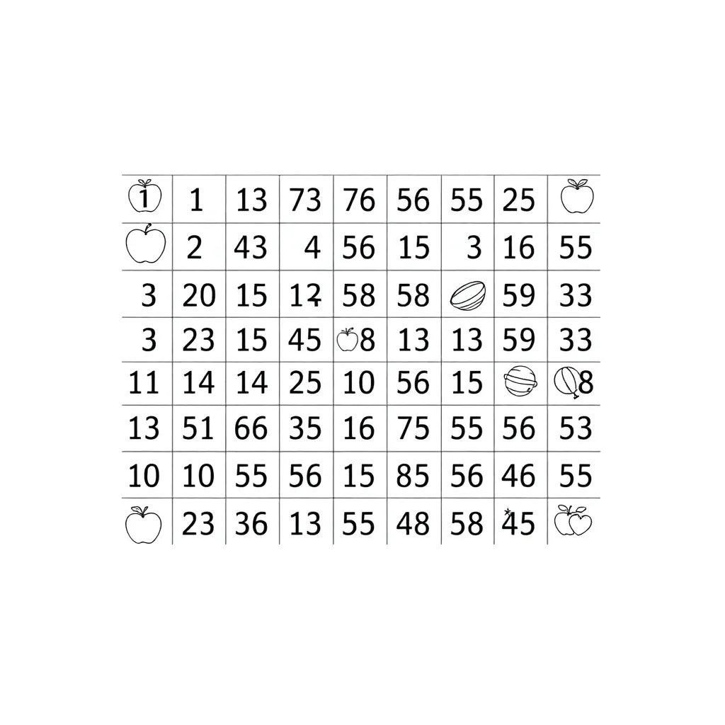 Market scene with multiplication arrays