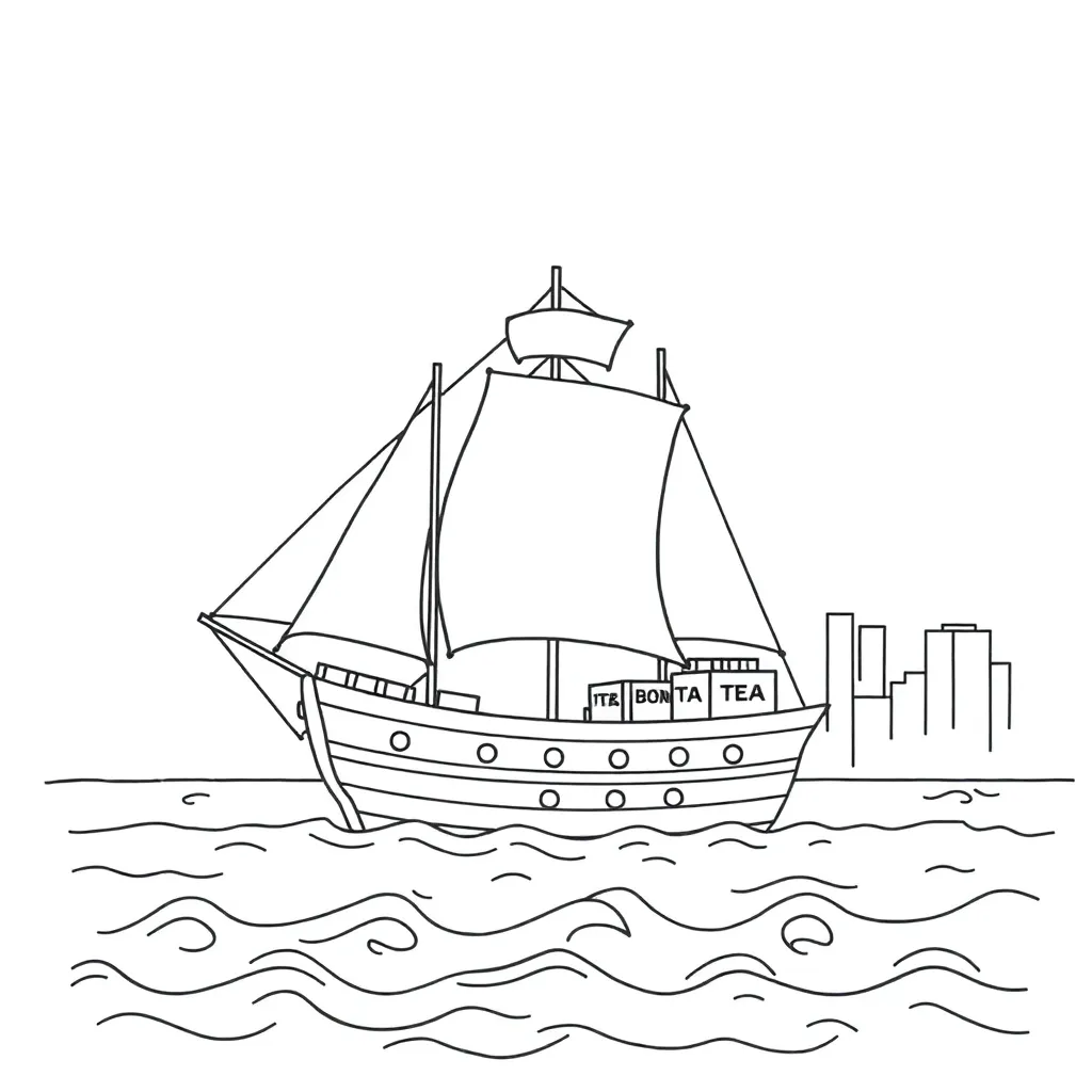 Boston Tea Party illustration