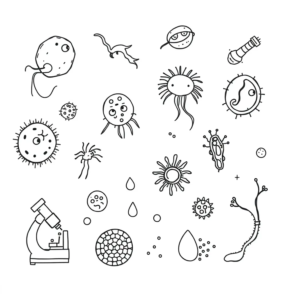 Microscopic unicellular organisms
