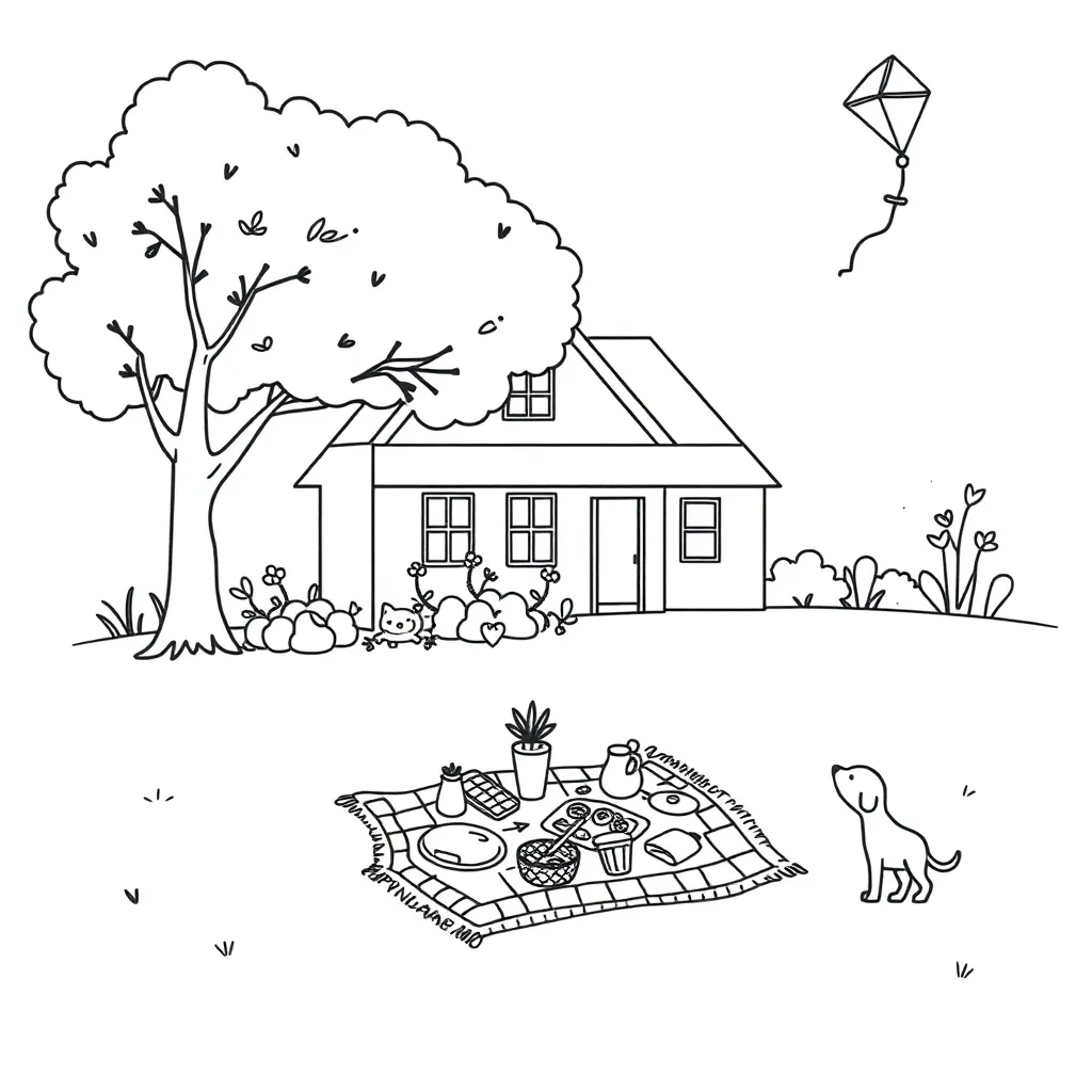 Diamond-shaped poem illustration