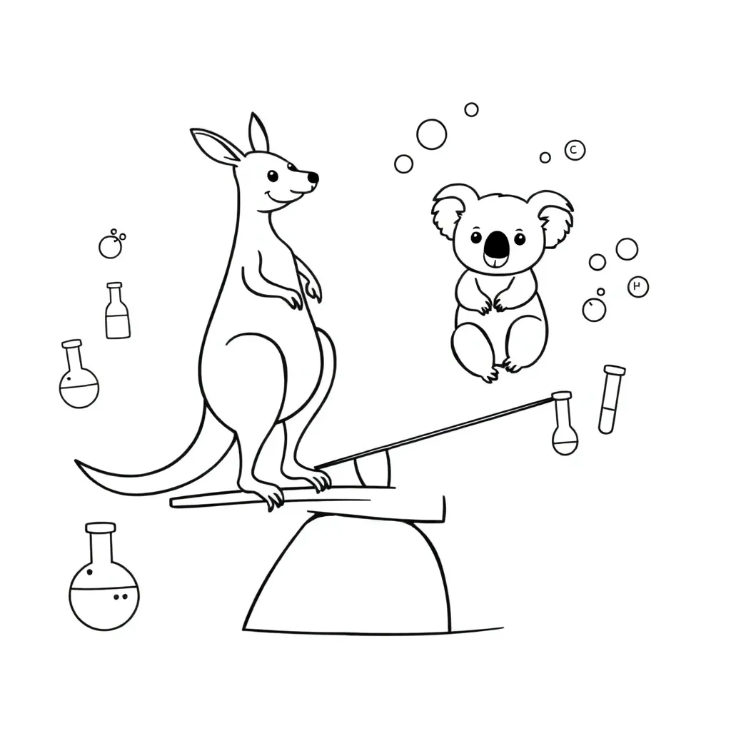 Chemical equation balancing illustration