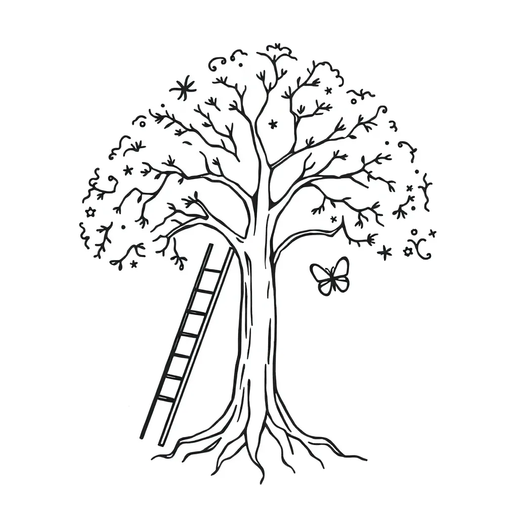 Growing plant representing personal development