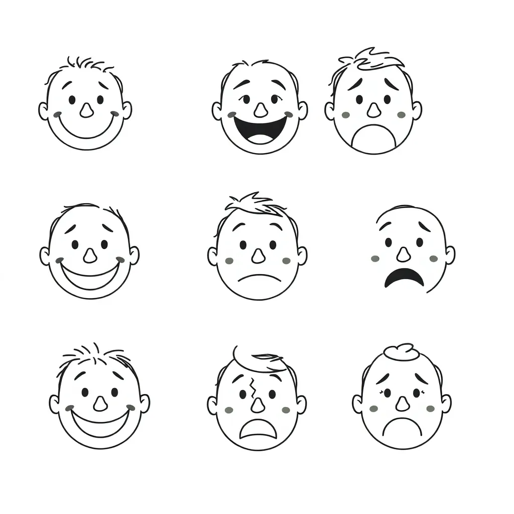 Emotion wheel showing different feelings