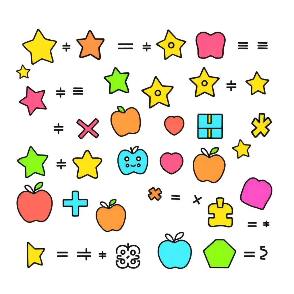 Market storefront with multiplication problems
