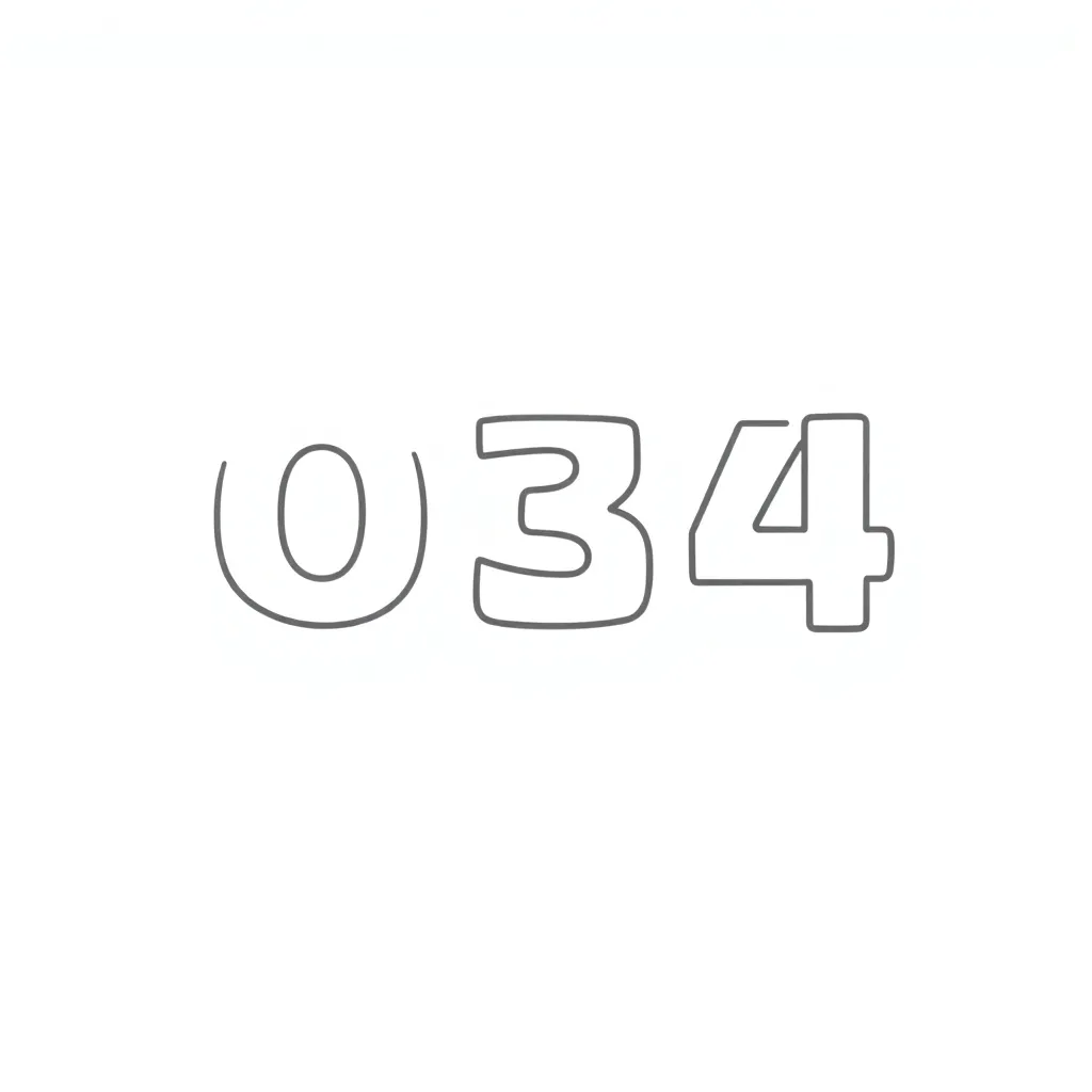 Numbers with zeros illustration