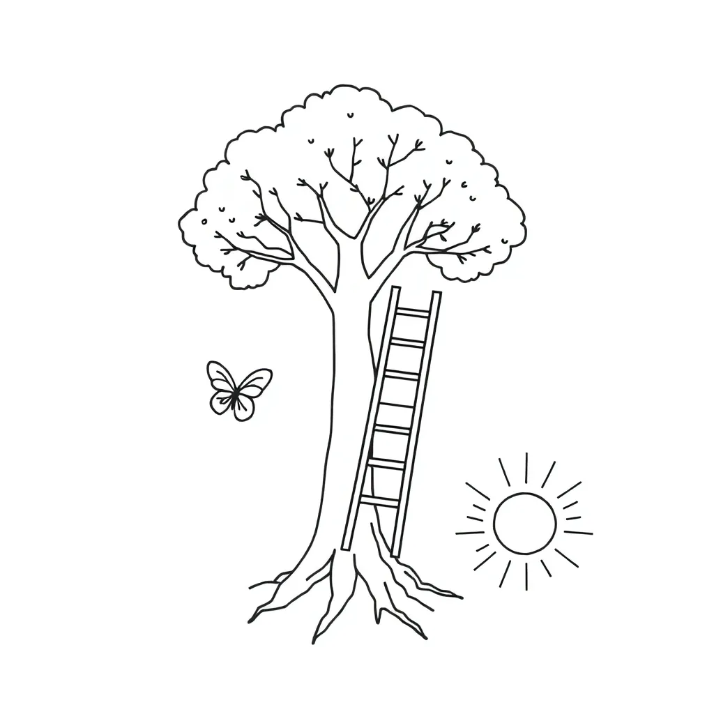 Person climbing mountain representing personal growth
