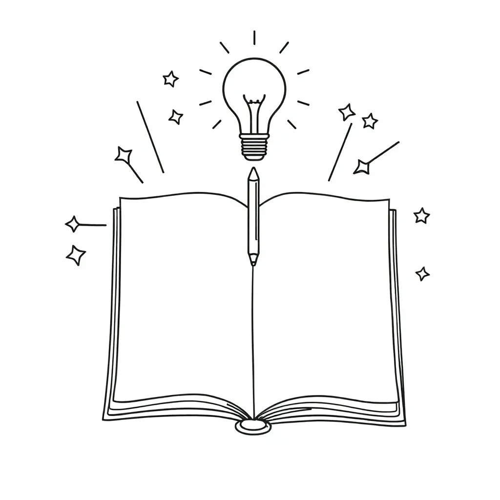 Student writing an outline