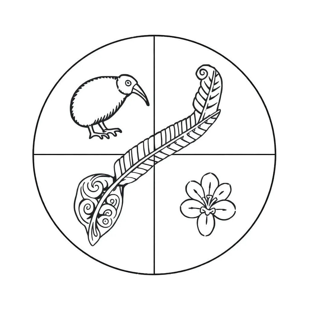 Circle with labelled parts