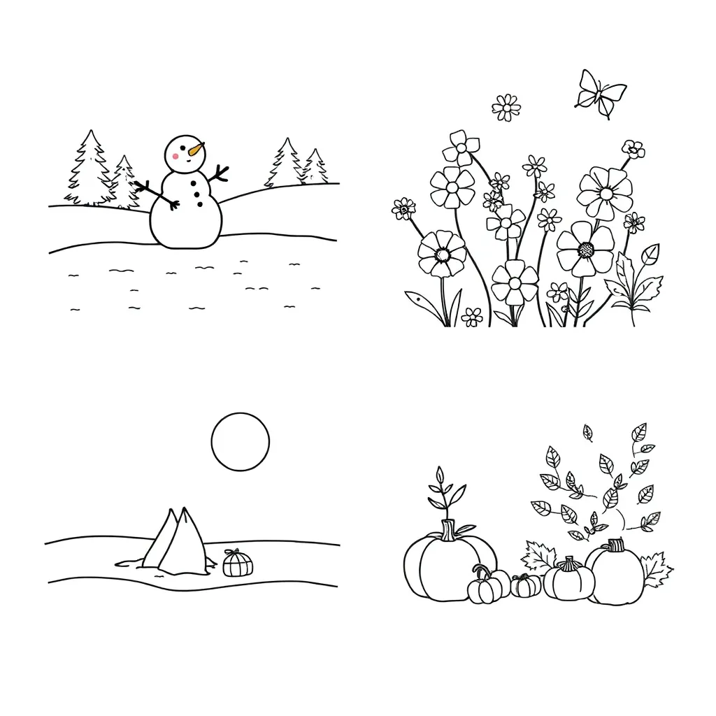 Medicine Wheel with four seasons