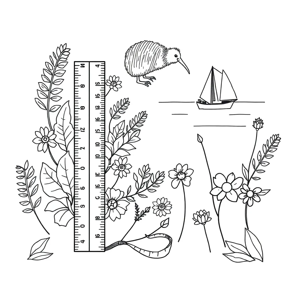 Ruler and measuring tape illustration