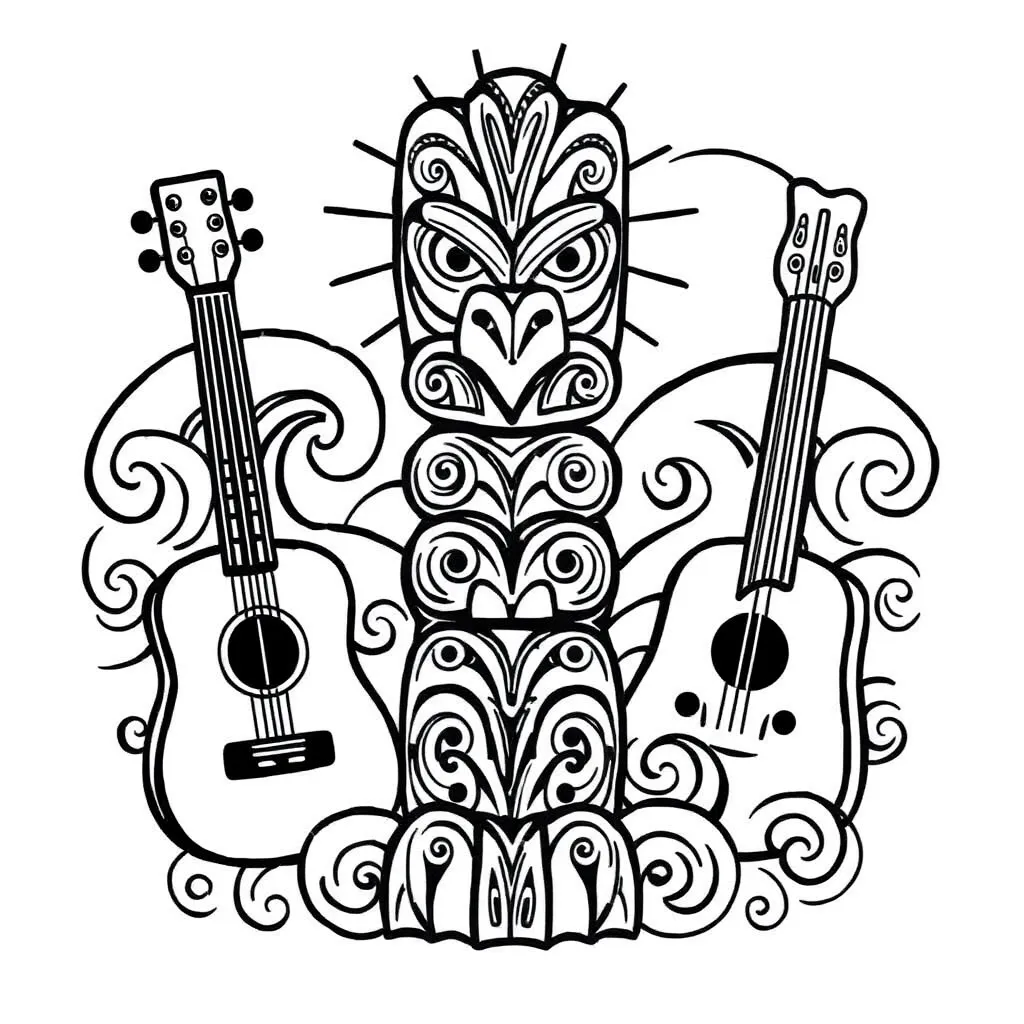 Sound words and story characters illustration
