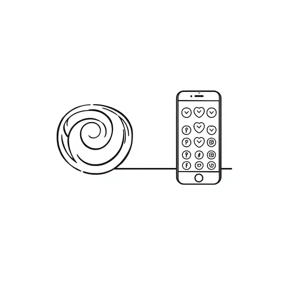 Social media icons illustration