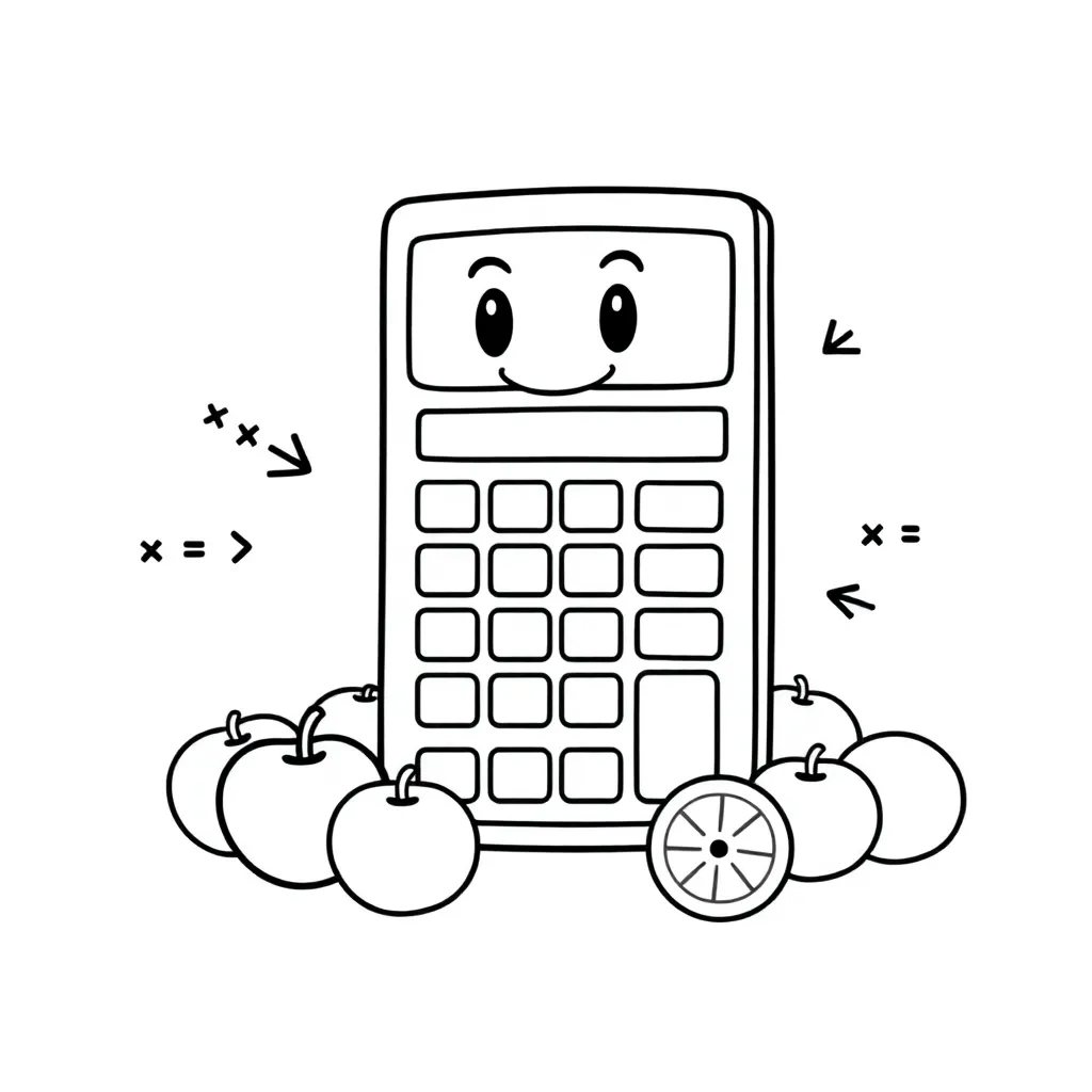 Math symbols and numbers illustration