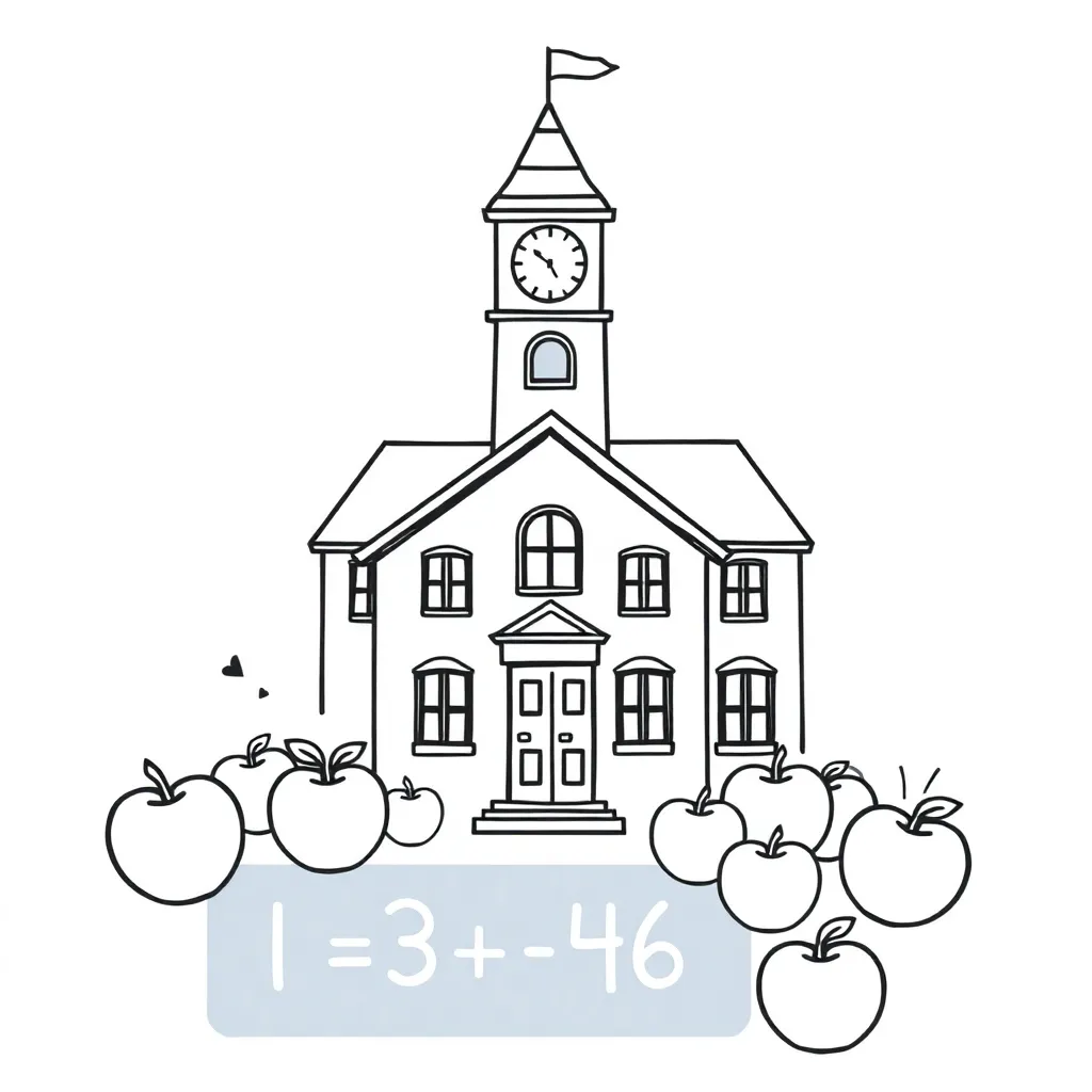 Calculator and number line illustration