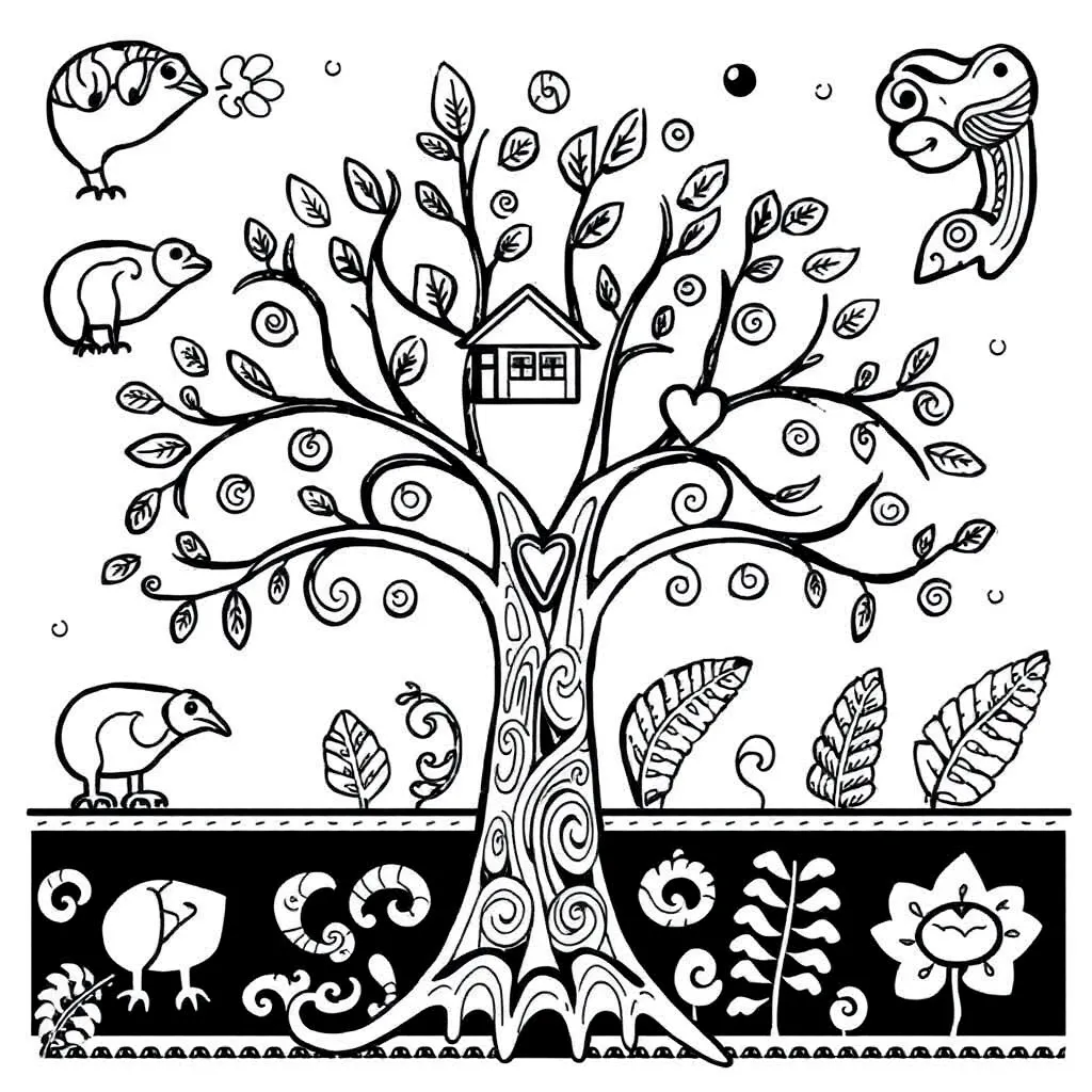Family gathering illustration