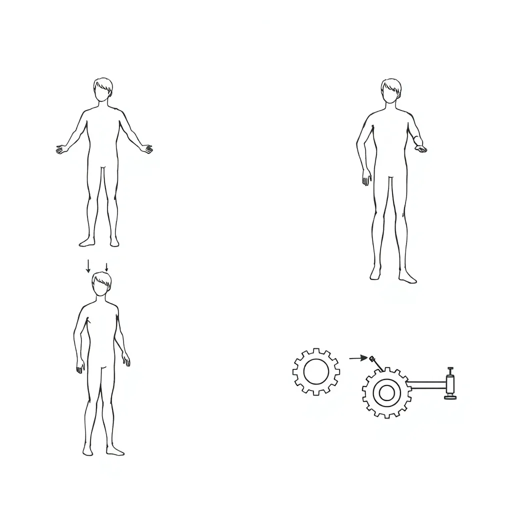Athletes in motion showing biomechanical principles