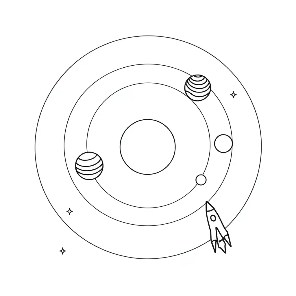 Solar system planets illustration