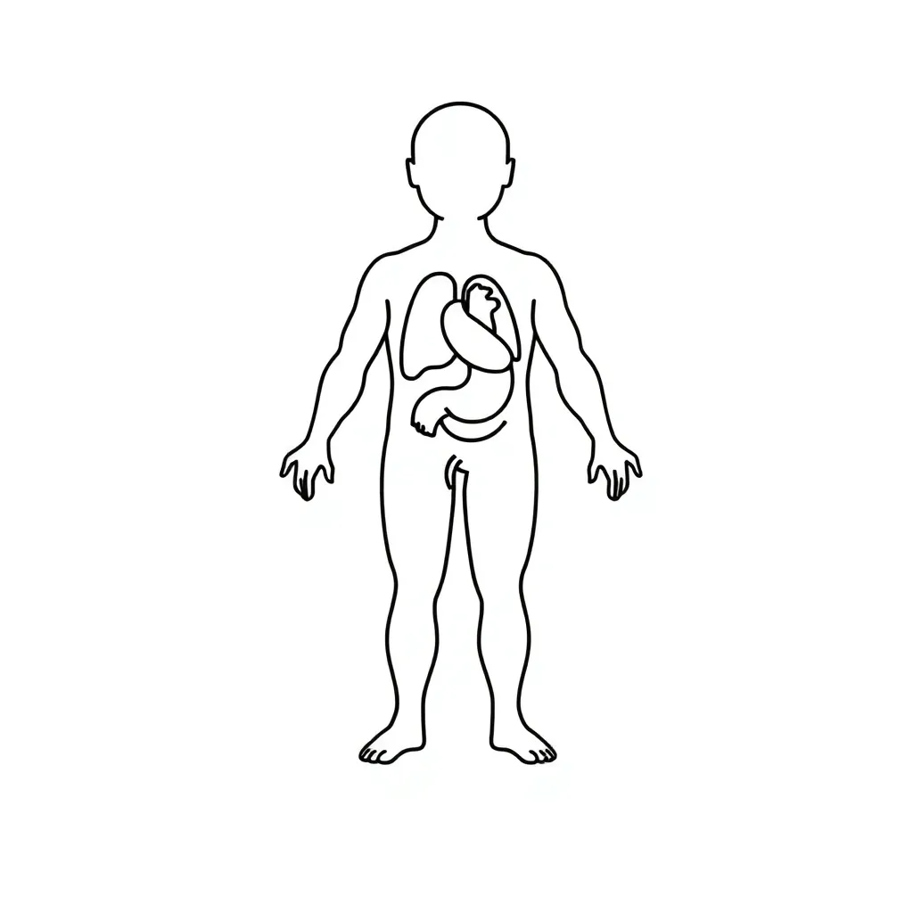 Human body organs illustration