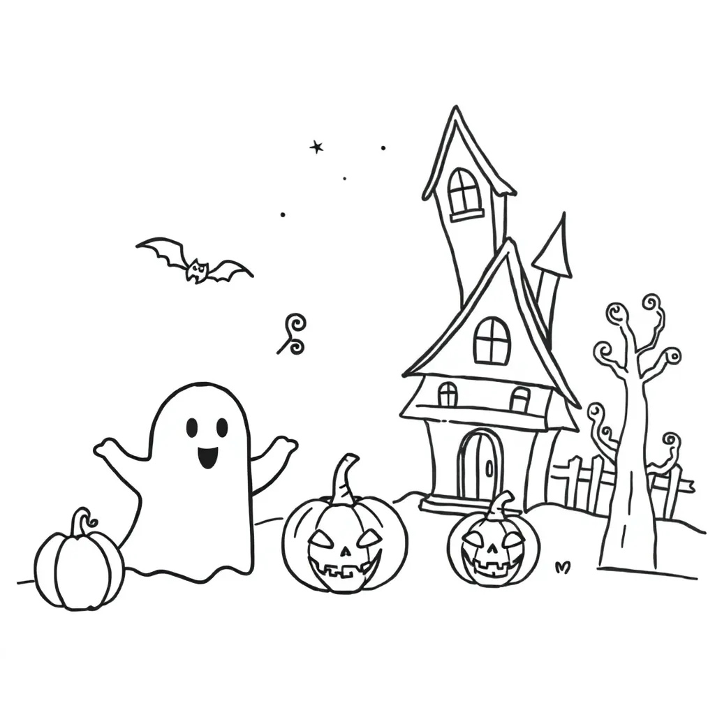 Halloween characters illustration