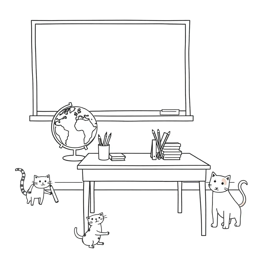 Children reading books illustration