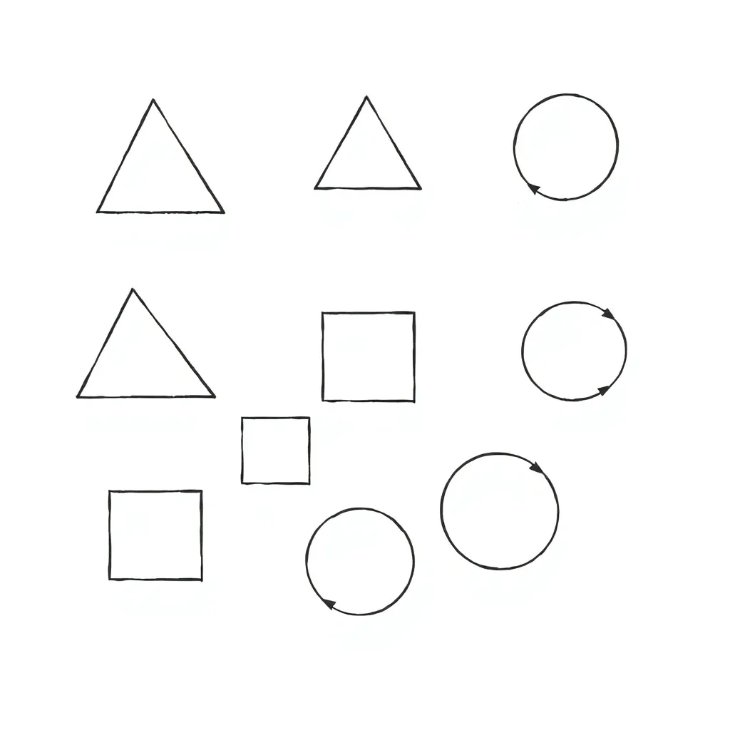 Various angle types illustration