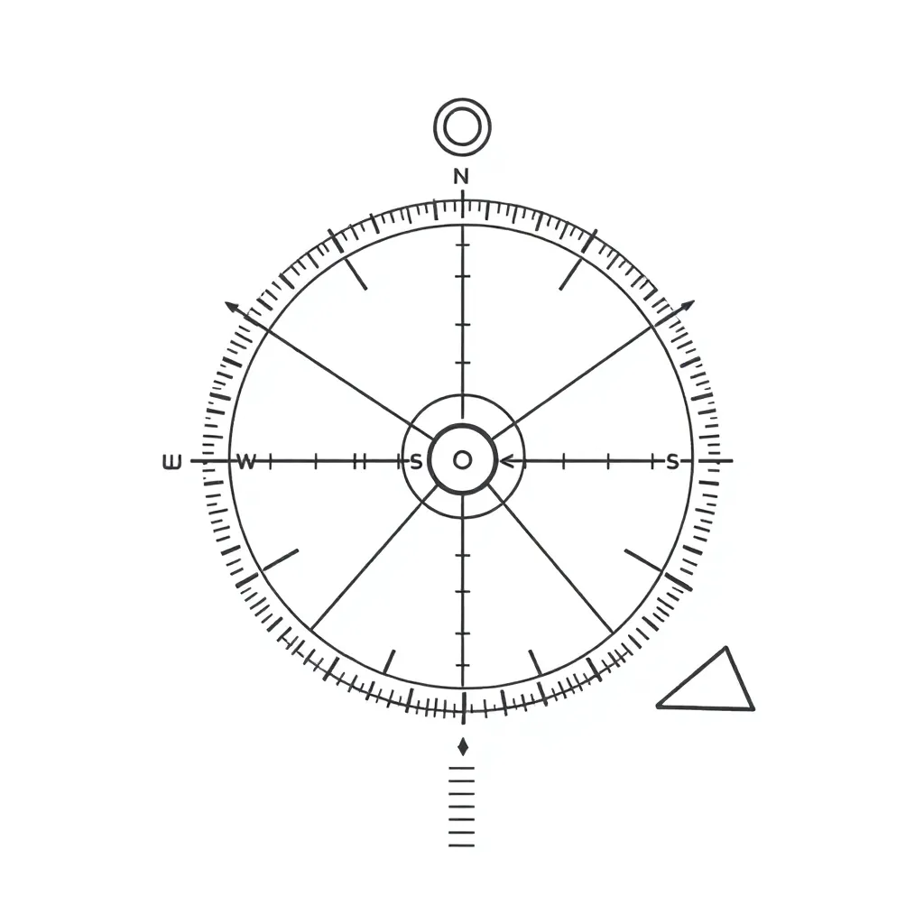 Geometric angles and protractor illustration