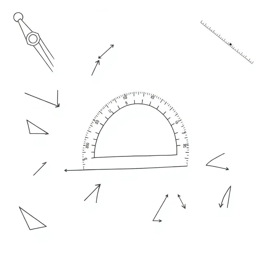 Protractor and angles illustration