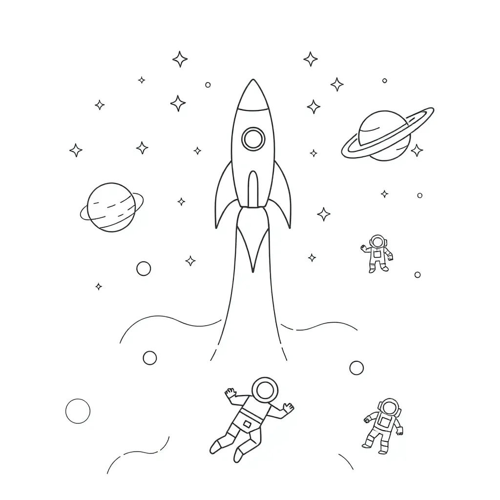 Space exploration illustration