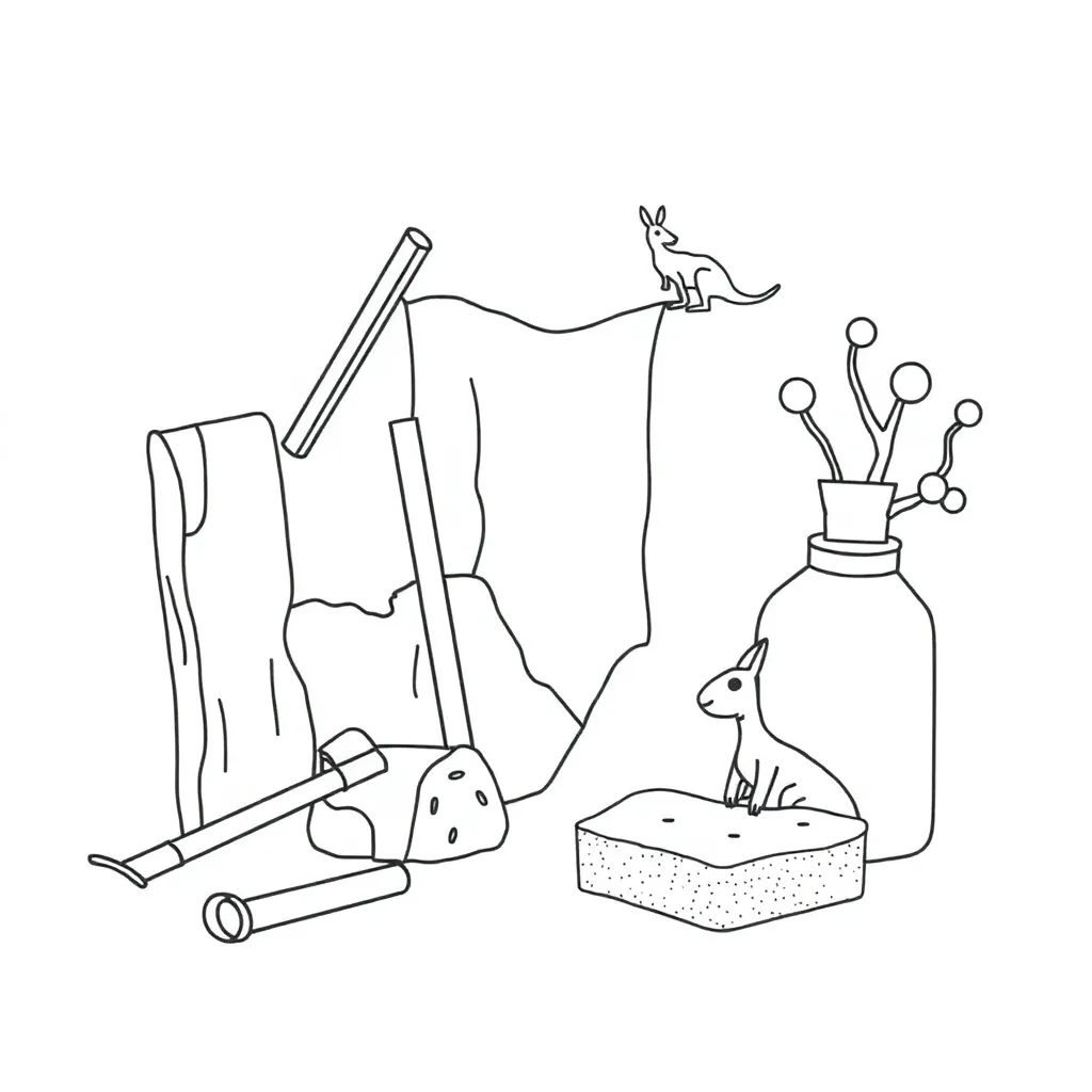 Various materials being tested for strength