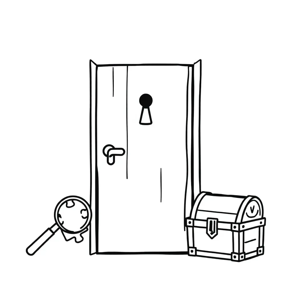 Halloween themed escape room illustration