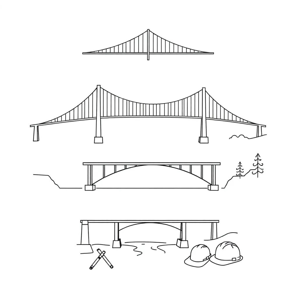 Bridge engineering illustration