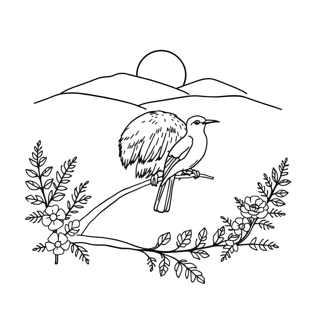 Kiwi bird illustration