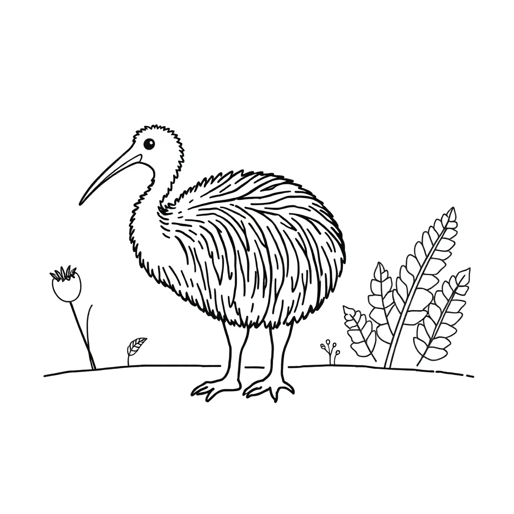 Kiwi bird illustration