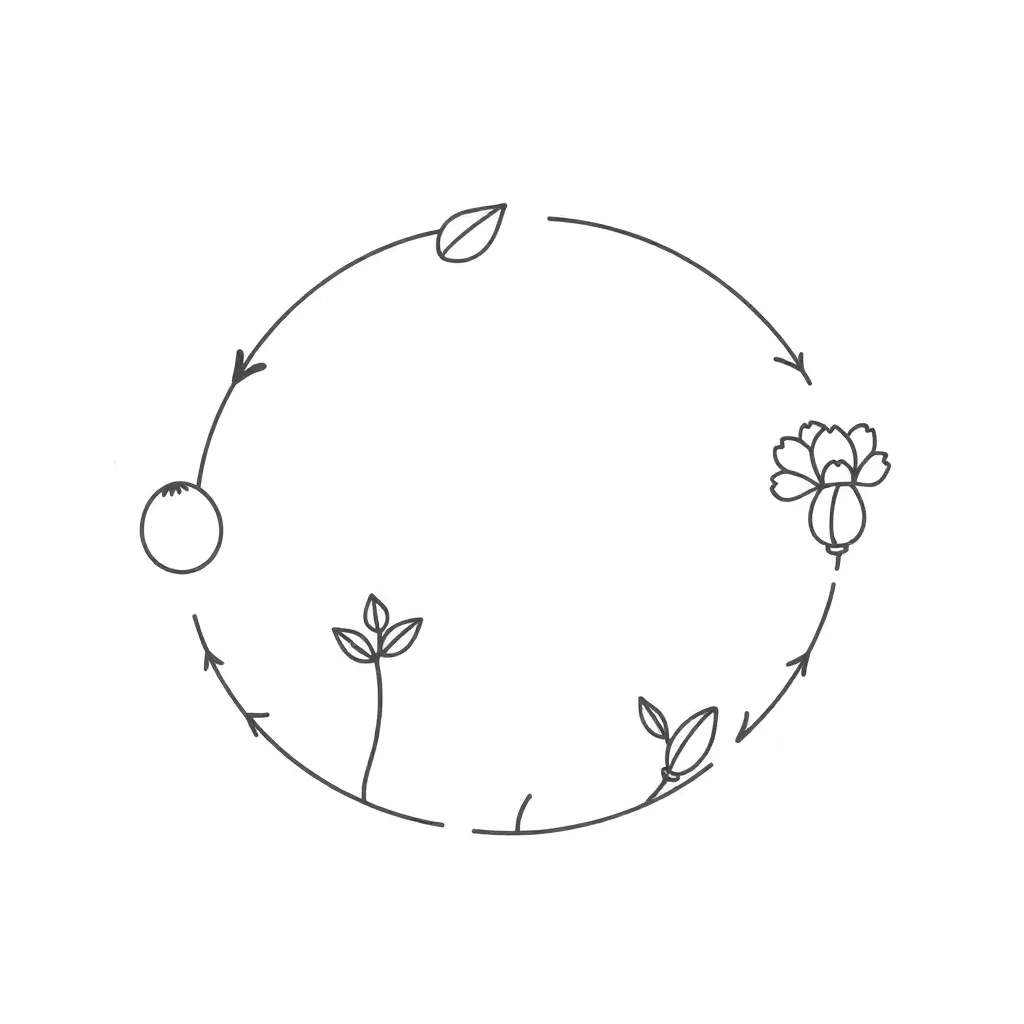 Plant life cycle illustration