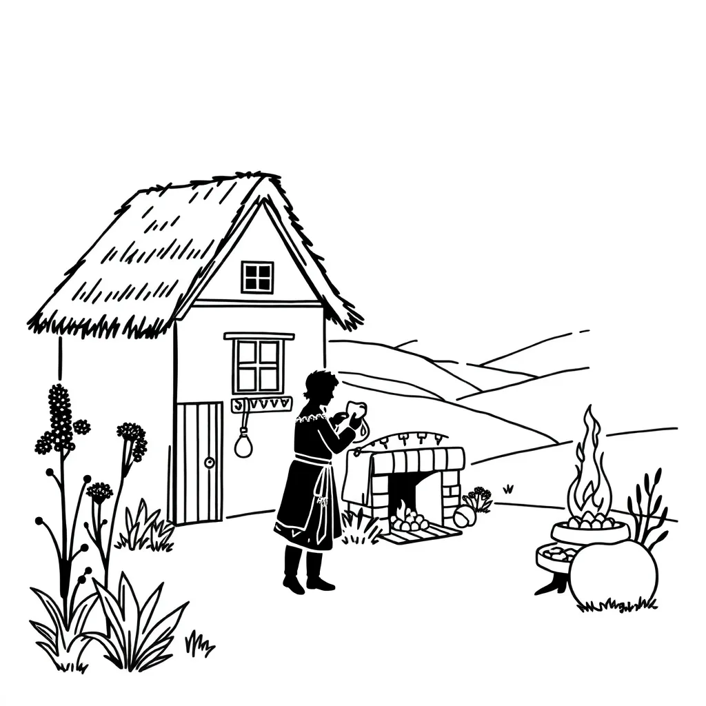 St. Nicholas helping the poor family