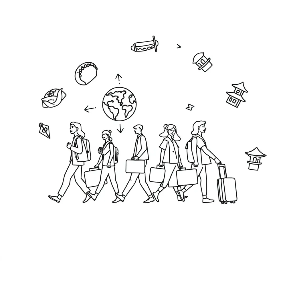 People moving with belongings