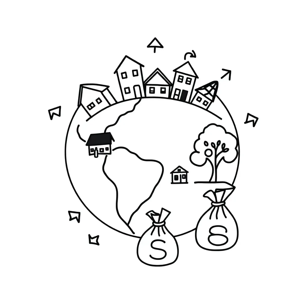 People moving with belongings illustrating human migration