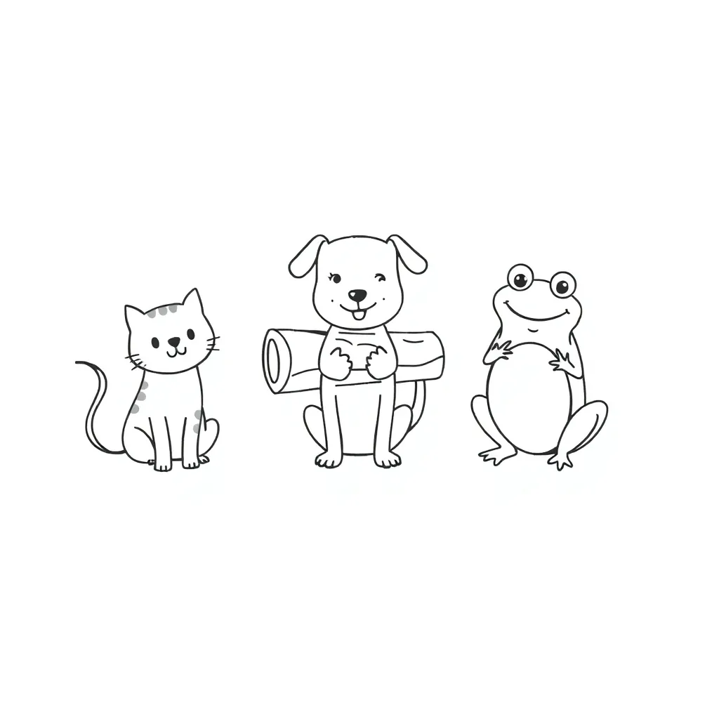 Cat wearing a hat illustration