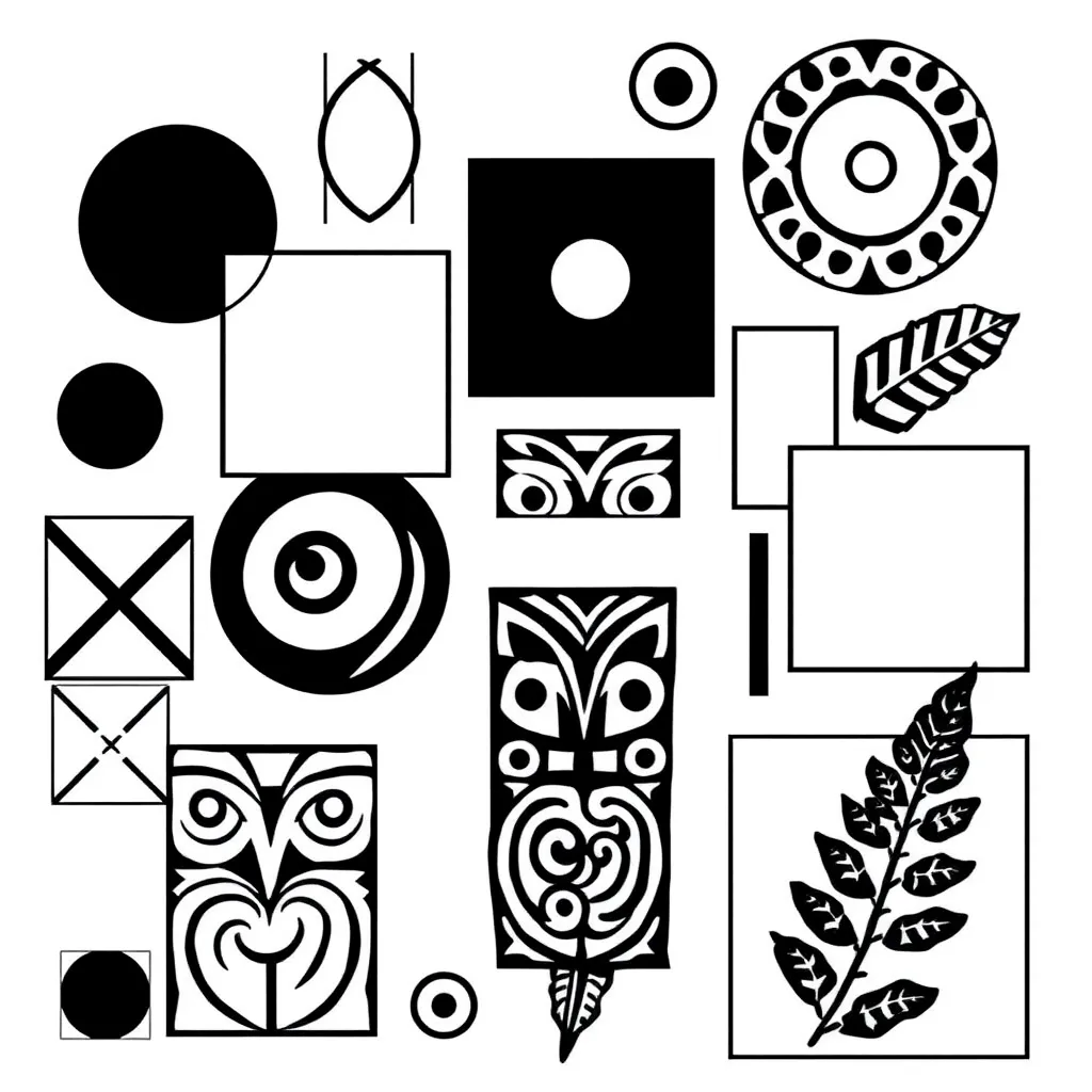 Geometric 2D shapes illustration