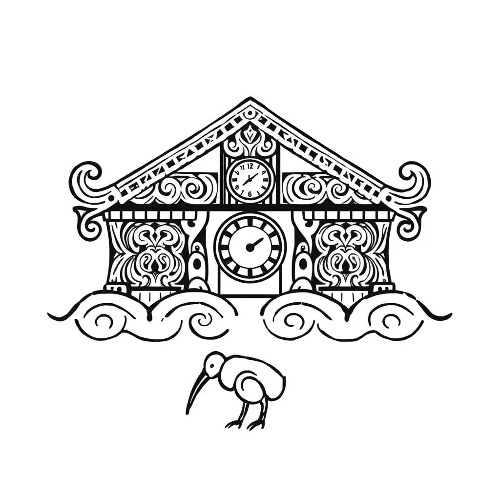 Clock showing time