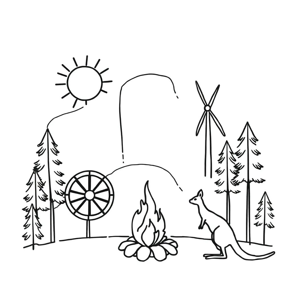 Energy transformation diagram showing various forms of energy