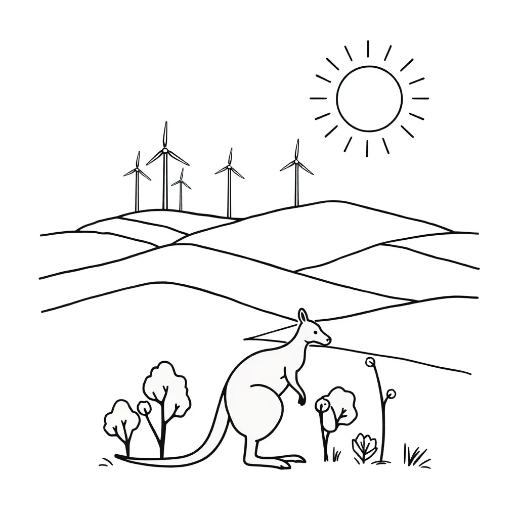 Traditional windmill and modern wind turbine